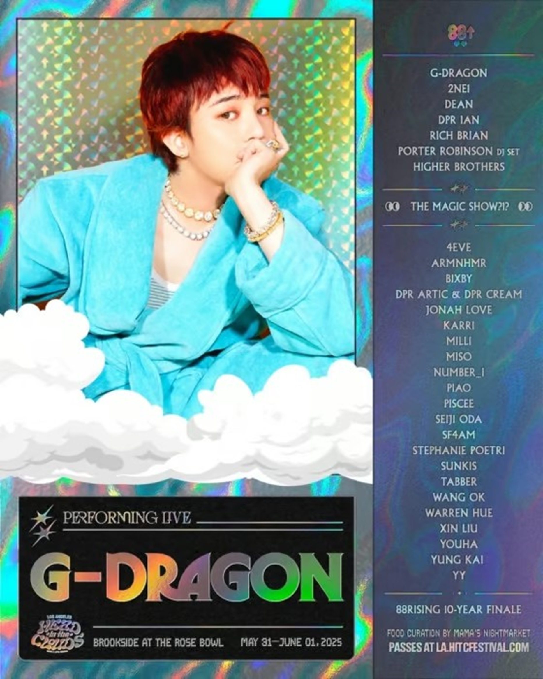 G-DRAGON、米大型フェス「HEAD IN THE CLOUDS LA 2025」ヘッド